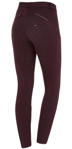 Breginsy zimowe Schockemohle Termo Tights w kolorze wine widoczne z tyłu