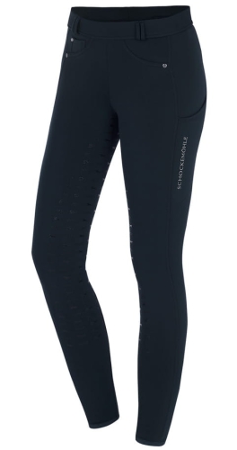 Breginsy zimowe Schockemohle Termo Tights w kolorze blue night widoczne z przodu