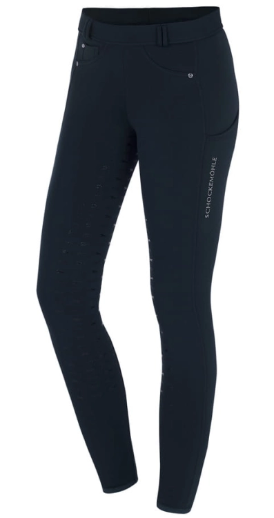 Breginsy zimowe Schockemohle Termo Tights w kolorze blue night widoczne z przodu
