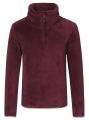 Bluza jeździecka dziecięca Covalliero Junior Teddy w kolorze merlot widoczna z przodu