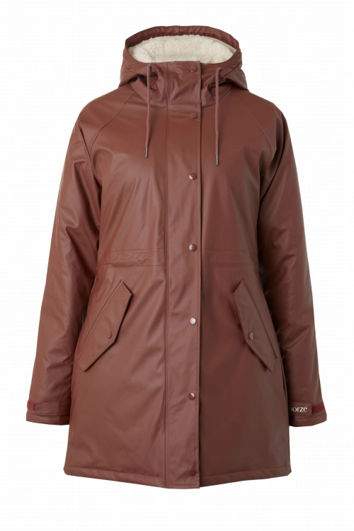 HORZE Kurtka p/deszczowa z polarem DANIA Rum Raisin Brown