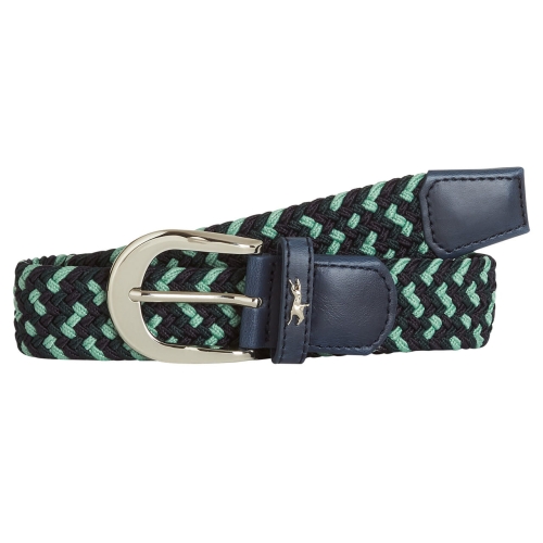 Pasek Schockemöhle Sporty Logo w kolorze blue/bottle green