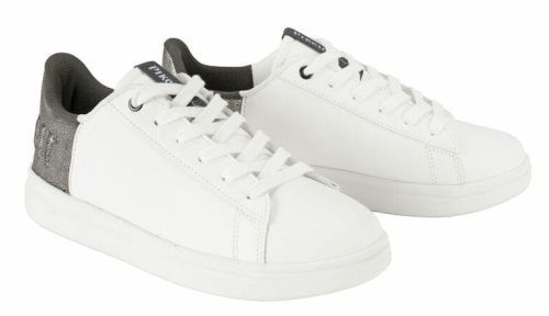Buty sportowe Pikeur Pauli -  białe sneakersy damskie w kolorze grey metallic - widoczne od przodu