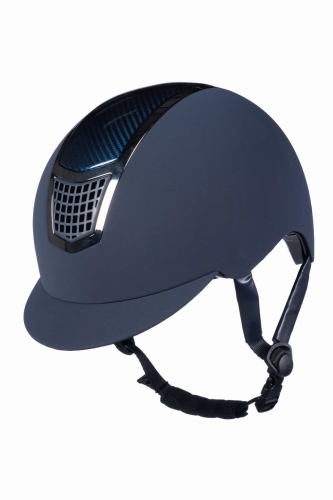 Kask jeździecki HKM Carbon Professional w kolorze granatowym