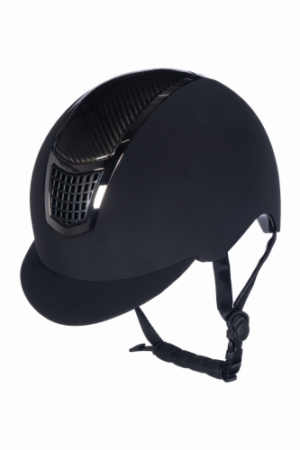 Kask jeździecki HKM Carbon Professional w kolorze czarnym