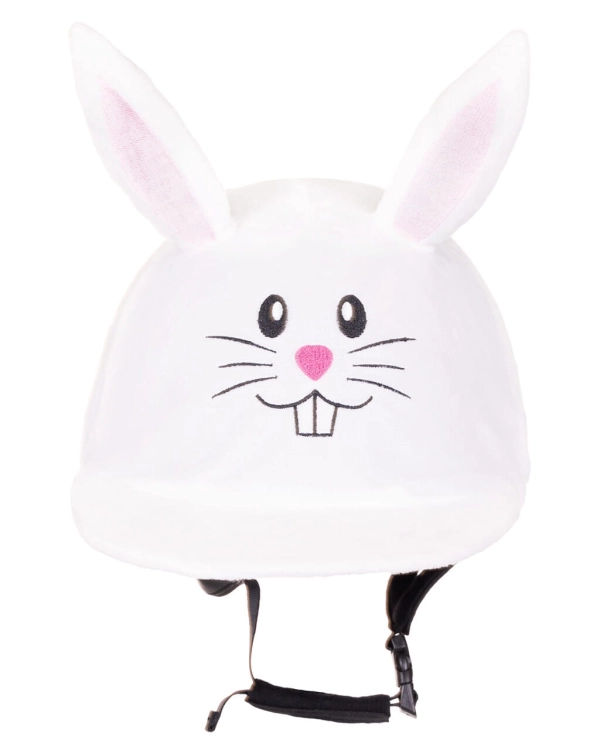 Pokrowiec na kask Wielkanocny QHP Zając widoczny z przodu