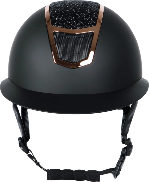 Kask jeździecki z brokatem Harry's Horse Mont Sparkle w kolorze czarnym/rosegold