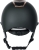 Kask jeździecki Harry's Horse Mont Sparkle w kolorze czarnym/rosegold widoczny z tyłu