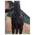Czarny napierśnik skórzany Harry's Horse Deluxe na koniu