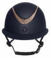 Kask do jazdy konnej z szerokim daszkiem Fair Play Apoleus Rosegold W-V Carbon w kolorze granatowym
