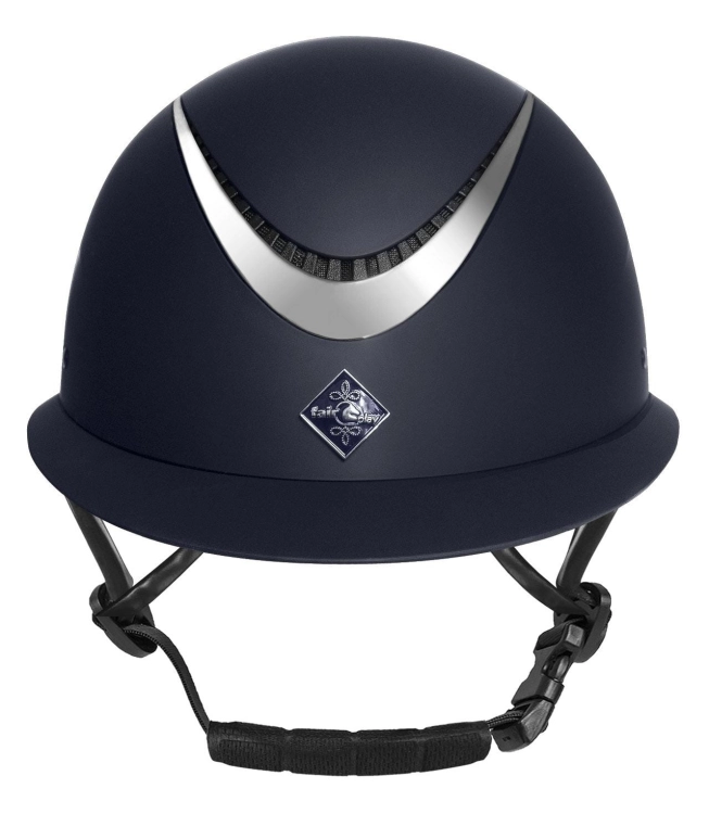 Kask do jazdy konnej z szerokim daszkiem Fair Play Apoleus W-V w kolorze granatowym