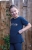 T-shirt dziecięcy z końmi HKM Junior Pony Club w kolorze granatowym