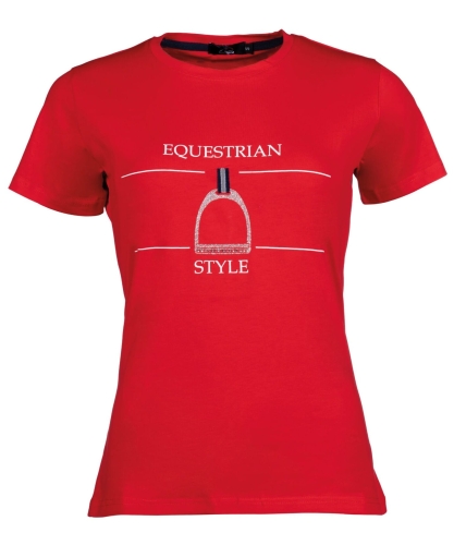 Koszulka jeździecka HKM Equine Sports w kolorze czerwonym