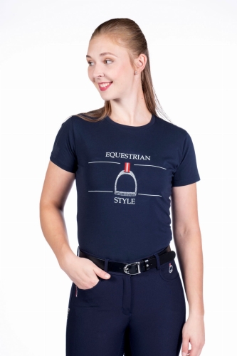 Bluzka jeździecka HKM Equine Sports w kolorze granatowym