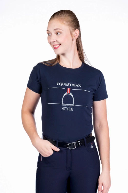 Bluzka jeździecka HKM Equine Sports w kolorze granatowym