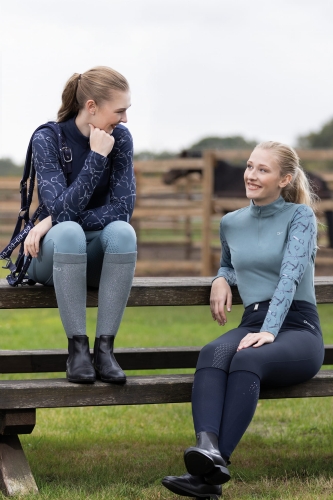 Bluzka jeździecka treningowa HKM Monco w kolorze zielonym