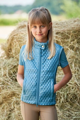 Bezrękawnik jeździecki dziecięcy Covalliero Junior Combi w kolorze niebieskim