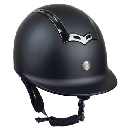 Kask jeździecki Horsenjoy Genius Gun Smoke w kolorze czarnym