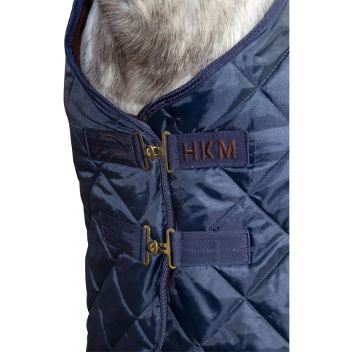 Derka stajenna z zapięciem z przodu 150g HKM Winter w kolorze granatowym