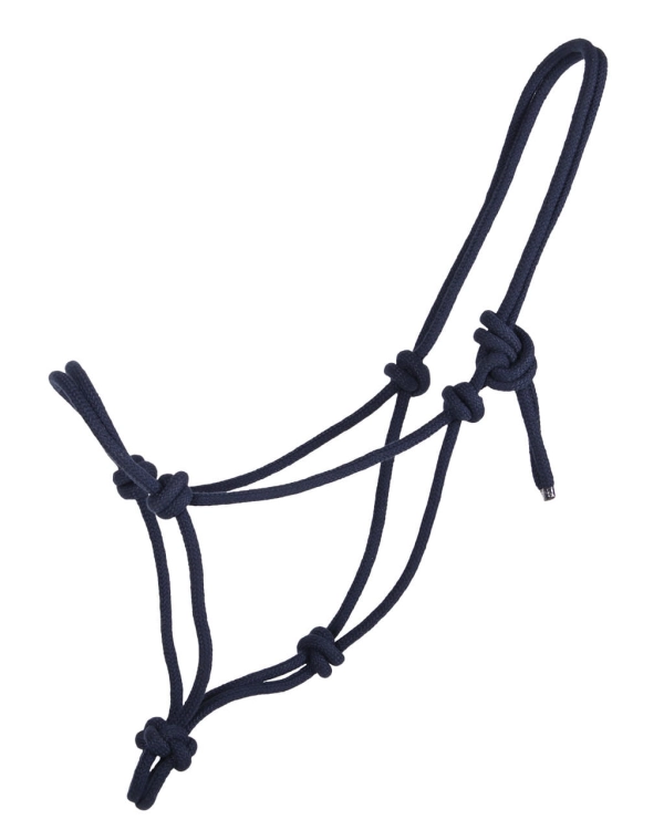 Granatowy halter sznurkowy dla konia QHP