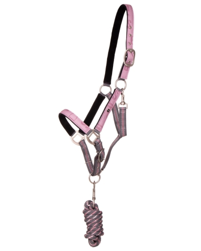 Kantar z uwiązem QHP Collection w kolorze różowym