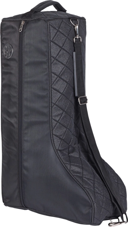 Brokatowa torba na oficerki Harry's Horse Cavalli w kolorze czarnym