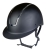 Kask jeździecki w kolorze czarnym z elementami srebrnymi HKM Lady Shield