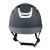 Kask jeździecki York Saphire Shiny Gun w kolorze czarnym, widoczny z przodu