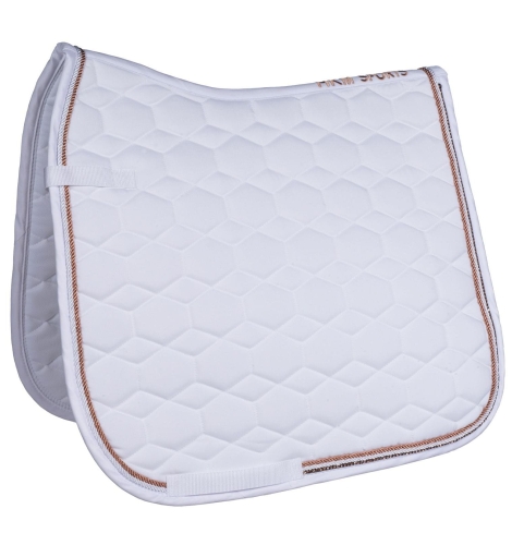 Czaprak dla konia HKM Glamour w kolorze białym z rosegold