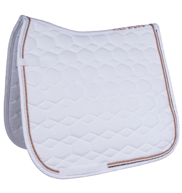 Czaprak dla konia HKM Glamour w kolorze białym z rosegold