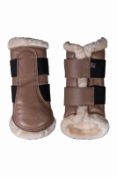 HKM ochraniacze z futrem COMFORT taupe