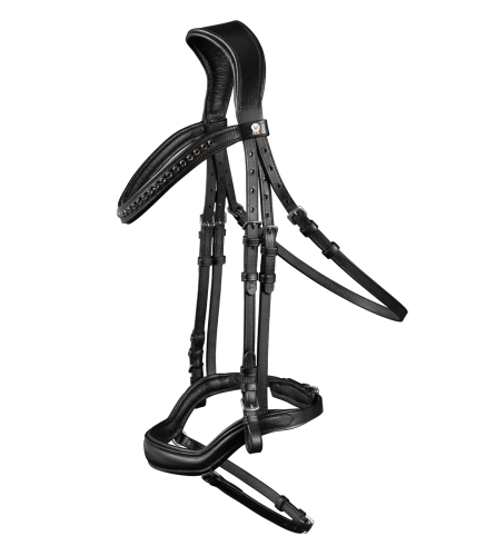Ogłowie dla konia w kolorze czarnym Waldhausen X-Line Shape II