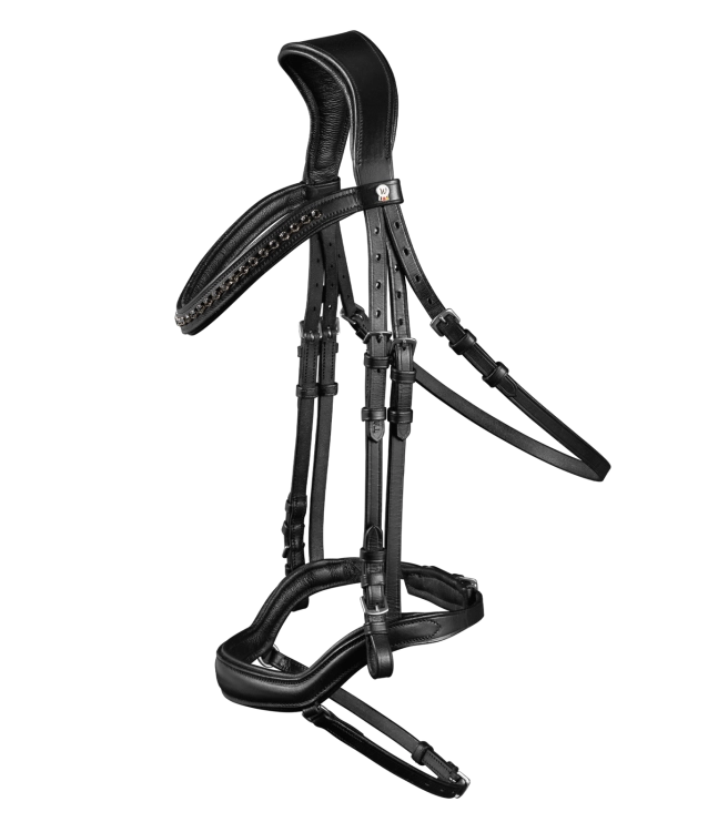 Ogłowie dla konia w kolorze czarnym Waldhausen X-Line Shape II