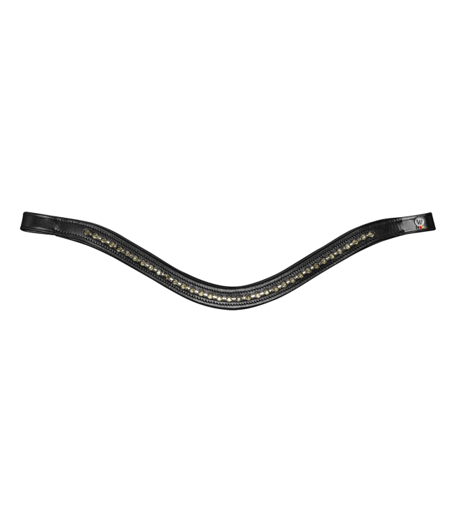 Ogłowie z opadającym naczółkiem w kolorze czarnym Waldhausen X-Line Shape II