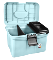 Wnętrze skrzynki jeździeckiej Waldhausen Eco w kolorze turquoise