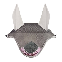 HORSENJOY nauszniki SHINE szaro-różowe