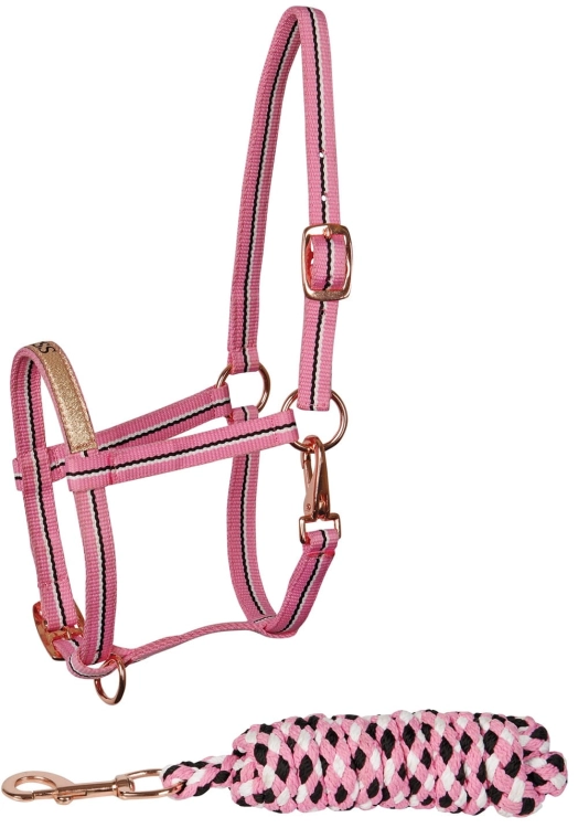 Kantar dla źrebaka z uwiązem w kolorze pink Harry's Horse Princess