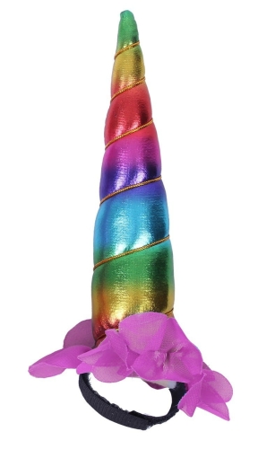 Róg jednorożca QHP Rainbow montowany na rzep