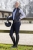 Rękawice jeździeckie HKM Equine Sports w kolorze granatowym