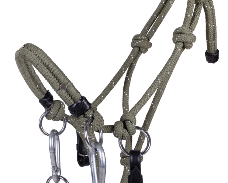 Halter QHP z odpinanym naczółkiem w kolorze olive