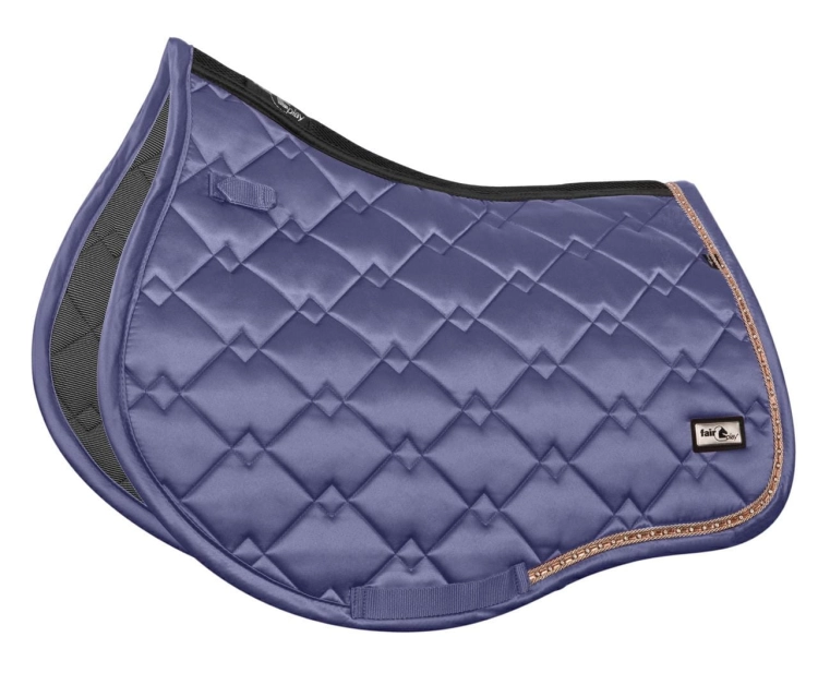 Czaprak skokowy Fair Play Azuryt Ceramic R w kolorze niebieskim z rosegold