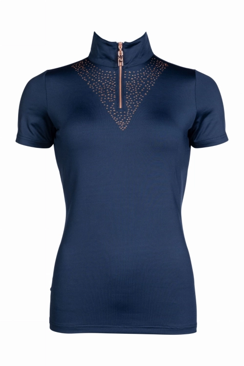 HKM Bluzka treningowa GLAMOUR Rosegold granatowa