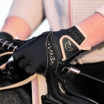 HKM rękawiczki GLAMOUR Rosegold czarne 