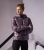 Kurtka jeździecka damska Pikeur Suri Purple grey zbliżenie na modelce