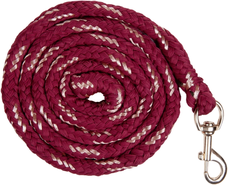 Uwiąz dla konia HKM Rosegold w kolorze bordowym