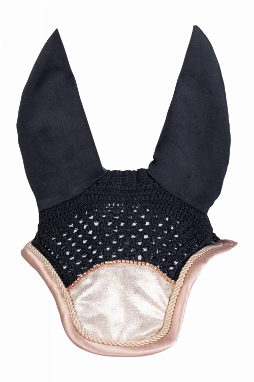 Nauszniki dla koni HKM Rosegold Glitter
