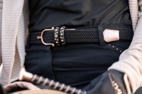 HKM pasek elastyczny GLAMOUR Rosegold czarny