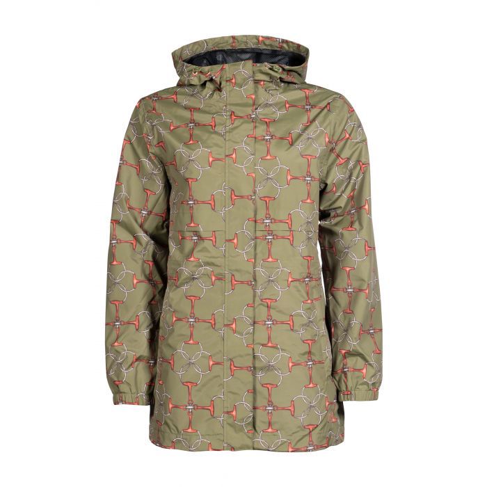 Kurtka jeździecka przeciwdeszczowa HKM Edinburgh w kolorze olive green