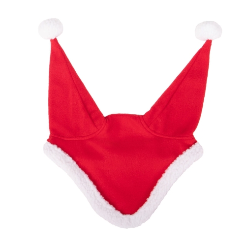 Nauszniki dla konia QHP Christmas w kolorze czerwonym