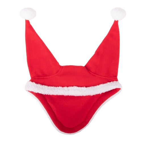 Nauszniki świąteczne dla konia QHP Christmas w kolorze czerwonym